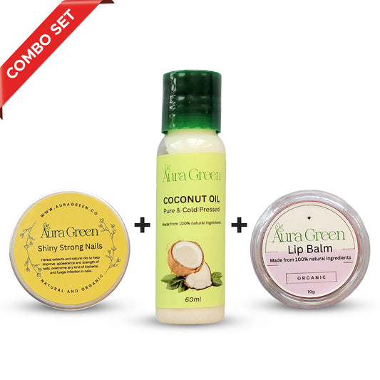 Coconut Oil, Nails & Lip Care Bundle